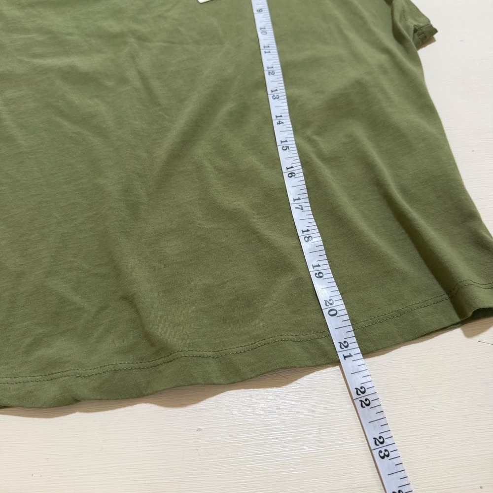 Anthropologie Padded Shoulder Muscle Tee Moss Green XSP Petite New With Tags - Picture 7 of 9